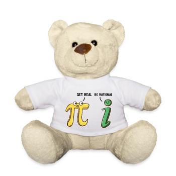 Lustiges Lehrergeschenk Get Real Be Rational - Teddy - Weiß - Vorne
