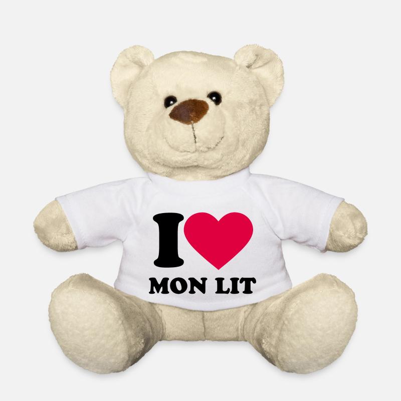 I love mon lit - Nounours - blanc