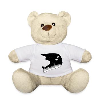 MTB Lifestyle - Helmet at night - Teddy Bear - white - Front