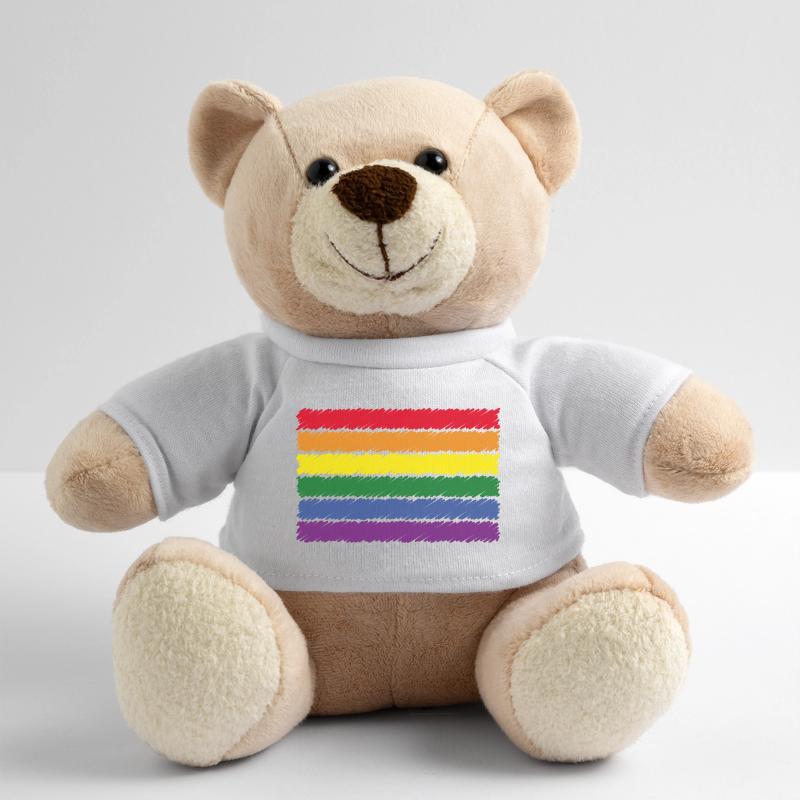 Regenbogenfahne / Rainbow Flag (Scribble / 6er) Teddy