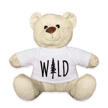 Wild in the forest, Outdoor Camping - Teddy Bear - white - Front