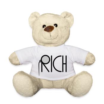 Rich Monokel Millionaire - Teddy Bear - white - Front