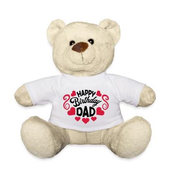 Joyeux anniversaire papa - Nounours - blanc - Devant
