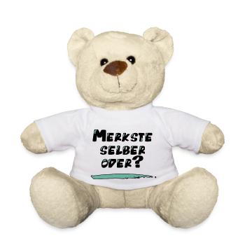 Lustiger Spruch: Merkste selber oder? - Teddy - Weiß - Vorne
