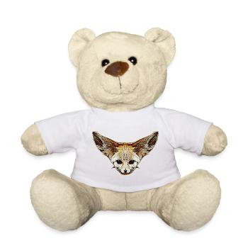 fuchskleidung mädchen, Wüstenfuchs gesicht - Teddy - Weiß - Vorne
