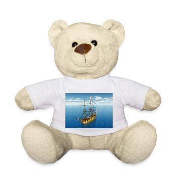 Historic sailing ship HMS Victory - Teddy Bear - white - Front