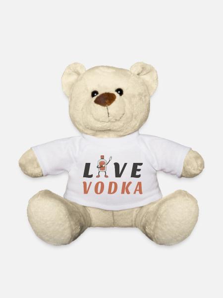 Liebe Wodka - Teddy - Weiß