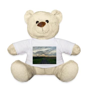 Eisenbahn fährt in den Abend - Teddy - Weiß - Vorne