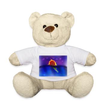 Sonnenuntergang im Meer - Teddy - Weiß - Vorne