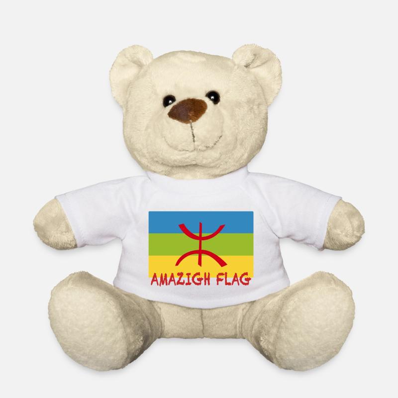 Drapeau Amazigh - drapeau berbère - Nounours - blanc