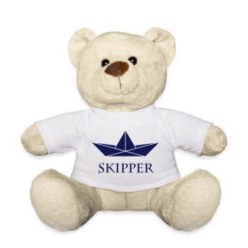 Skipper (Kapitän / Papierschiffchen) - Teddy - Weiß - Vorne