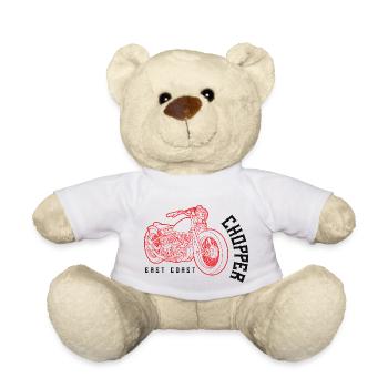 Bikers, motorcyclists - Teddy Bear - white - Front