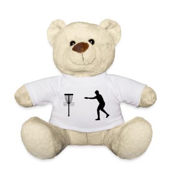 Disc Golfer Bestseller Design Shirt - Teddy Bear - white - Front