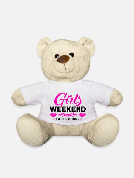 Trauzeugin Mädelsabend Party Damen Geschenk - Teddy - Weiß