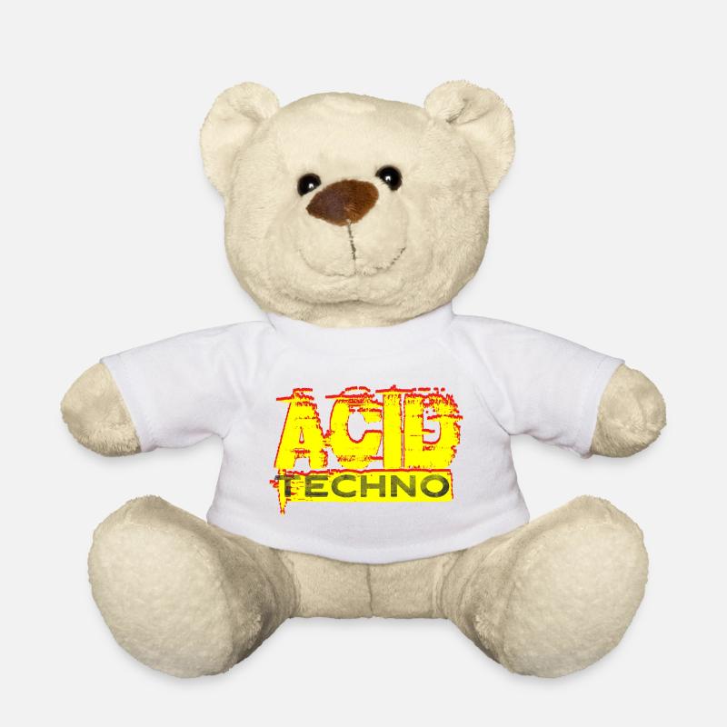 Acid Techno Grunge | Wir lieben Acid Techno - Teddy - Weiß