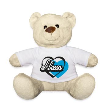 Kosename Hase Herz - Teddy - Weiß - Vorne