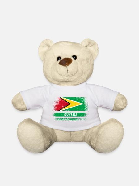 Drapeau vintage guyanais - Nounours - blanc