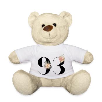 93rd Anniversary Flowers (Gift of 93 years) - Teddy Bear - white - Front