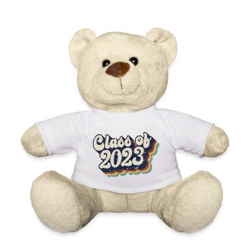 Cadeau de fête de remise des diplômes de la classe de 2023 pour lui et elle - Nounours - blanc - Devant