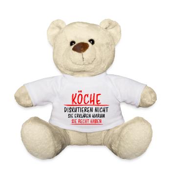 Koch Lustiger Spruch Beruf Gastronomie Geschenk - Teddy - Weiß - Vorne