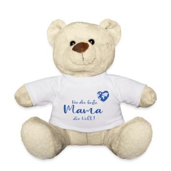 Für die beste Mama der Welt - Teddy - Weiß - Vorne