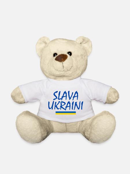 Slava ukraini - Teddy - Weiß