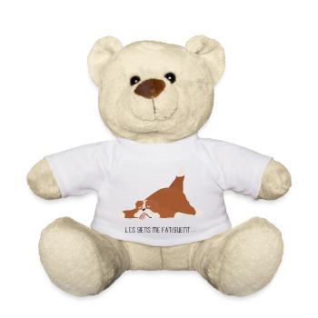 Les gens me fatiguent - Nounours - blanc - Devant