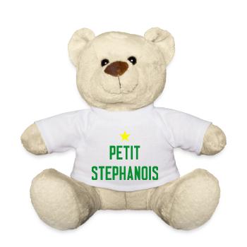 petit stephanois st etienne bébé enfant supporter - Nounours - blanc - Devant