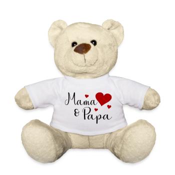 Mama und Papa - Teddy - Weiß - Vorne