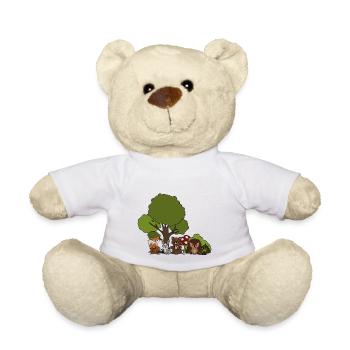 Animaux de la forêt - Nounours - blanc - Devant
