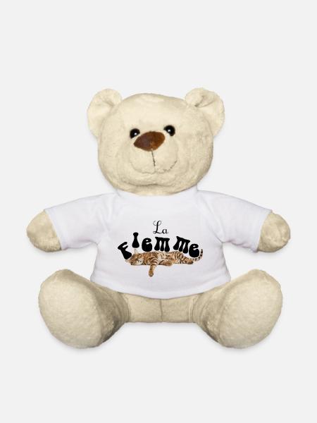La flemme - Nounours - blanc
