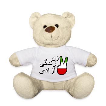 Jin jiyan azadi زن زندگی آزادی - Teddy Bear - white - Front