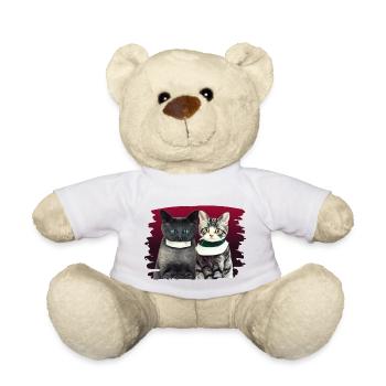 Zwei katzen - Teddy - Weiß - Vorne