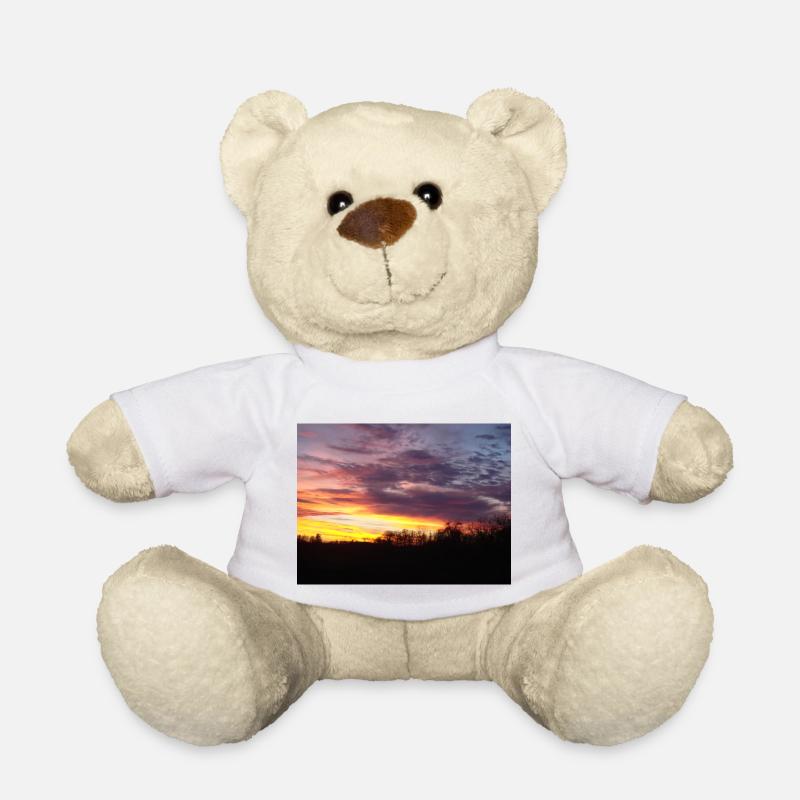 Abendrot im Winter - Teddy - Weiß