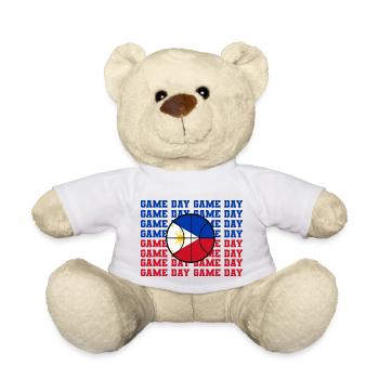 Philippines Filipino Flag Basketball I Gift - Teddy Bear - white - Front