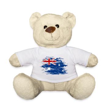 Australia flag used - Teddy Bear - white - Front