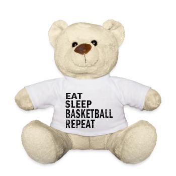 Eat sleep Basketball repeat for Basketball lovers - Teddy Bear - white - Front