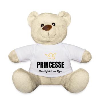 princesse d'un roi et d'une reine - Nounours - blanc - Devant
