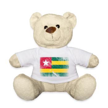 Drapeau Togo - Grunge Vintage - Nounours - blanc - Devant