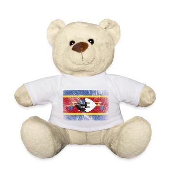 Swaziland Flag - Vintage Grunge - Nounours - blanc - Devant