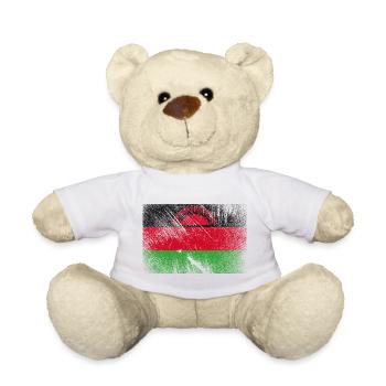 Malawi Flag - Vintage Grunge - Nounours - blanc - Devant