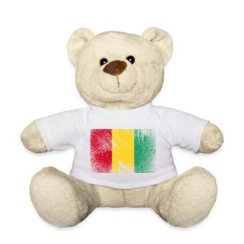 Drapeau de Guinée - Grunge Vintage - Nounours - blanc - Devant