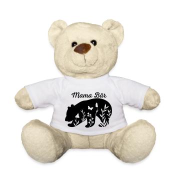 Mama Bär, Muttertagsdesign, Muttertagsgeschenk - Teddy - Weiß - Vorne