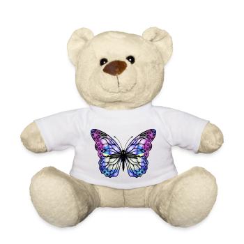 Bunter Schmetterling - Teddy - Weiß - Vorne