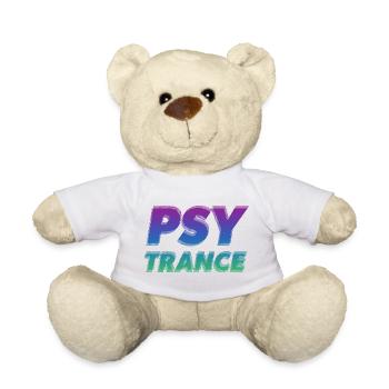Psytrance Trance Musik Rave Party Festival Kunst - Teddy - Weiß - Vorne