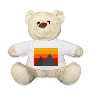Minimalistic Mountains - Teddy Bear - white - Front
