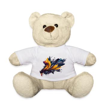 Simplicity in Motion: A Brushstroke Design - Teddy - Weiß - Vorne