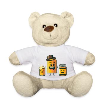 Canettes de bière artisanale amusantes - Nounours - blanc - Devant