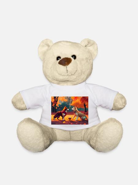 Hund im Herbst - Teddy - Weiß
