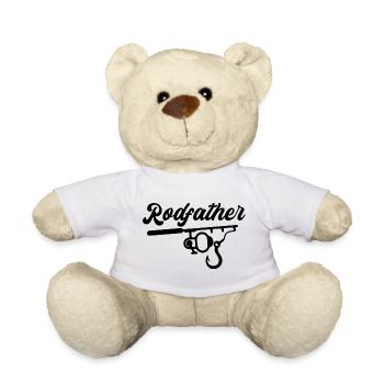 Rodfather - Drôle de dicton de pêcheur - Nounours - blanc - Devant